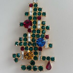 Vintage Eisenberg Ice Christmas Tree Brooch